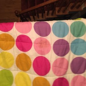 rainbow polka dot comforter